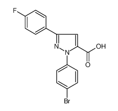 1-(4-BROMOPHENYL)-3-(4-FLUOROPHENYL)-1H-PYRAZOLE-5-CARBOXYLIC ACID 618383-15-6