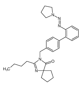 197440-07-6 2-butyl-3-((2'-(pyrrolidin-1-yldiazenyl)-[1,1'-biphenyl]-4-yl)methyl)-1,3-diazaspiro[4.4]non-1-en-4-one