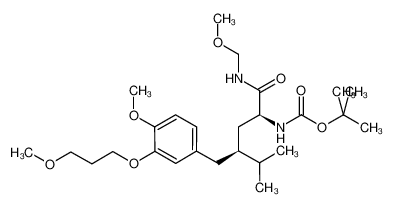 tert-butyl N-[(2S,4S)-4-[[4-methoxy-3-(3-methoxypropoxy)phenyl]methyl]-1-[methoxy(methyl)amino]-5-methyl-1-oxohexan-2-yl]carbamate 866030-36-6