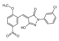 (4Z)-1-(3-chlorophenyl)-4-[(2-methoxy-5-nitrophenyl)methylidene]pyrazolidine-3,5-dione