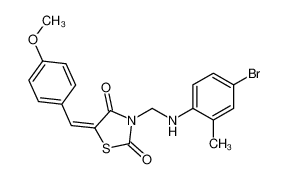 (5E)-3-[(4-bromo-2-methylanilino)methyl]-5-[(4-methoxyphenyl)methylidene]-1,3-thiazolidine-2,4-dione