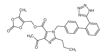 (5-methyl-2-oxo-1,3-dioxol-4-yl)methyl 1-((2'-(1H-tetrazol-5-yl)-[1,1'-biphenyl]-4-yl)methyl)-4-acetyl-2-propyl-1H-imidazole-5-carboxylate