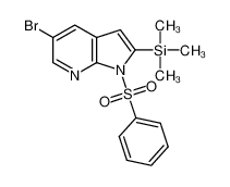 5-bromo-1-(phenylsulfonyl)-2-(trimethylsilyl)-1H-pyrrolo[2,3-b]pyridine 1305324-90-6