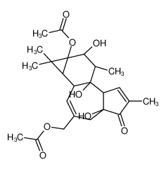 (1aR,1bS,4aR,7aS,7bS,8R,9R,9aS)-3-(Acetoxymethyl)-4a,7b,9-trihydr oxy-1,1,6,8-tetramethyl-5-oxo-1,1a,1b,4,4a,5,7a,7b,8,9-decahydro- 9aH-cyclopropa[3,4]benzo[1,2-e]azulen-9a-yl acetate 41621-85-6