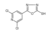 5-(2,6-dichloropyridin-4-yl)-3H-1,3,4-oxadiazole-2-thione 119221-62-4