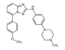 5-(4-methoxyphenyl)-N-(4-(4-methylpiperazin-1-yl)phenyl)-[1,2,4]triazolo[1,5-a]pyridin-2-amine 1202483-45-1