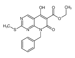 8-苄基-5-羟基-2-(甲基硫代)-7-氧代-7,8-二氢吡啶并[2,3-d]嘧啶-6-羧酸乙酯