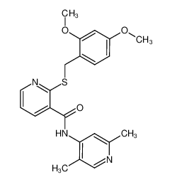 2-(2,4-Dimethoxy-benzylsulfanyl)-N-(2,5-dimethyl-pyridin-4-yl)-nicotinamide 1026511-42-1