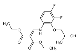 124409-86-5 diethyl [3,4-difluoro-2-(2-hydroxypropyloxy)anilinyl]methylenemalonate