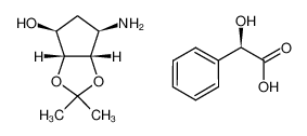 (3aR,4S,6R,6aS)-6-amino-2,2-dimethyltetrahydro-3aH-cyclopenta-[d][1,3]dioxol-4-ol D-(-)-mandelate 1392909-30-6