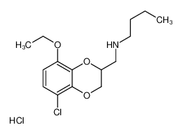 butyl-[(5-chloro-8-ethoxy-2,3-dihydro-1,4-benzodioxin-2-yl)methyl]azanium,chloride 14057-60-4