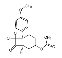 82732-25-0 (1R,6S)-7,7-dichloro-6-(4-methoxyphenyl)-8-oxobicyclo[4.2.0]octan-3-yl acetate