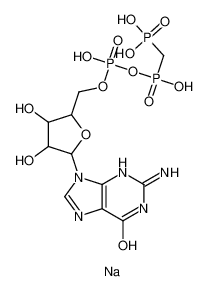 10470-57-2 structure, C11H19N5NaO13P3