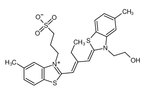 5,5'-DIMETHYL-9-ETHYL-3-(2-HYDROXY-ETHYL)-3'-(3-SULFOPROPYL)THIACARBOCYANINE BETAINE 52525-52-7