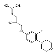 N-[(2R)-3-(3-fluoro-4-morpholin-4-ylanilino)-2-hydroxypropyl]acetamide 333753-67-6