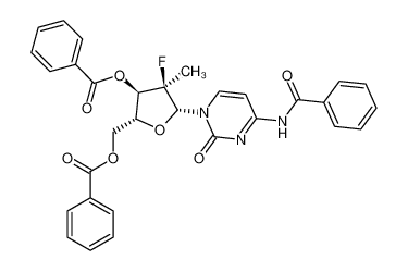 (2'R)-N-苯甲酰基-2'-脱氧-2'-氟-2'-甲基胞苷 3',5'-二苯甲酸酯