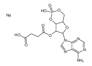 104809-23-6 structure, C14H17N5NaO9P