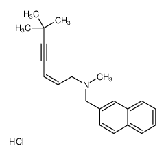 (E)-N,6,6-trimethyl-N-(naphthalen-2-ylmethyl)hept-2-en-4-yn-1-amine,hydrochloride 877265-30-0
