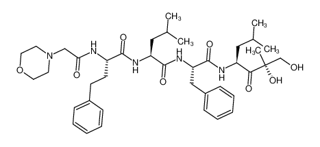 (S)-N-((S)-1-(((2R,4S)-1,2-dihydroxy-2,6-dimethyl-3-oxoheptan-4-yl)amino)-1-oxo-3 -phenylpropan-2-yl)-4-methyl-2-((S)-2-(2-morpholinoacetamido)-4-phenylbutanamido)pentanamide 1541172-75-1