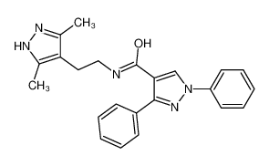 N-[2-(3,5-Dimethyl-1H-pyrazol-4-yl)ethyl]-1,3-diphenyl-1H-pyrazol e-4-carboxamide 603093-59-0