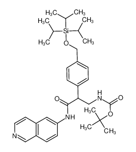 tert-butyl 3-(isoquinolin-6-ylamino)-3-oxo-2-(4-((triisopropylsilyloxy)methyl)phenyl)propylcarbamate 1253955-13-3