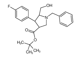 tert-butyl (4R,5S)-1-benzyl-4-(4-fluorophenyl)-5-(hydroxymethyl)pyrrolidine-3-carboxylate 1217855-82-7