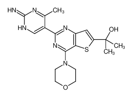 2-[2-(2-Amino-4-methyl-5-pyrimidinyl)-4-(4-morpholinyl)thieno[3,2 -d]pyrimidin-6-yl]-2-propanol 1033739-92-2