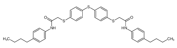 2-((4-((4-((2-(4-BUTYLANILINO)-2-OXOETHYL)SULFANYL)PHENYL)SULFANYL)PHENYL)SULFANYL)-N-(4-BUTYLPHENYL)ACETAMIDE;