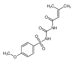 28490-30-4 N-[(4-methoxyphenyl)sulfonylcarbamoyl]-3-methylbut-2-enamide