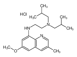 N-(6-methoxy-3-methylquinolin-8-yl)-N',N'-bis(2-methylpropyl)ethane-1,2-diamine,hydrochloride 6326-92-7