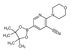 2-morpholin-4-yl-5-(4,4,5,5-tetramethyl-1,3,2-dioxaborolan-2-yl)pyridine-3-carbonitrile 1356068-62-6