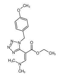 ethyl 3-(dimethylamino)-2-[1-[(4-methoxyphenyl)methyl]tetrazol-5-yl]prop-2-enoate 91660-68-3