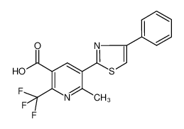 6-methyl-5-(4-phenyl-1,3-thiazol-2-yl)-2-(trifluoromethyl)pyridine-3-carboxylic acid 651004-85-2