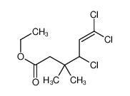 3.3-二甲基-4.6,6-三氯己烯[5]酸乙酯