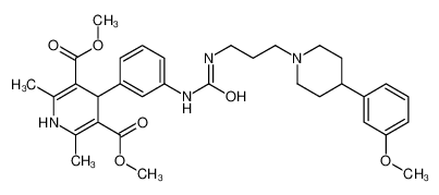 dimethyl 4-[3-[3-[4-(3-methoxyphenyl)piperidin-1-yl]propylcarbamoylamino]phenyl]-2,6-dimethyl-1,4-dihydropyridine-3,5-dicarboxylate