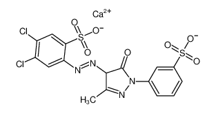 calcium,4,5-dichloro-2-[[3-methyl-5-oxo-1-(3-sulfonatophenyl)-4H-pyrazol-4-yl]diazenyl]benzenesulfonate 65212-77-3