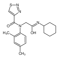 N-[2-(Cyclohexylamino)-2-oxoethyl]-N-(2,4-dimethylphenyl)-1,2,3-t hiadiazole-4-carboxamide