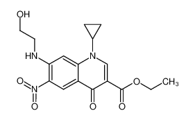 195451-49-1 ethyl ester of 7-(2-hydroxyethylamino)-6-nitro-4-oxo-1-cyclopropyl-1,4-dihydroquinoline-3-carboxylic acid