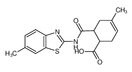 4-methyl-6-[(6-methyl-1,3-benzothiazol-2-yl)carbamoyl]cyclohex-3-ene-1-carboxylic acid 436088-55-0