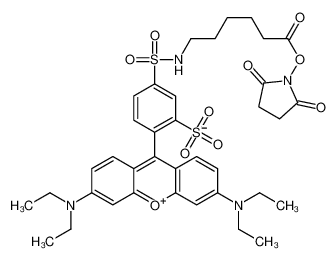 2-[3-(diethylamino)-6-diethylazaniumylidenexanthen-9-yl]-5-[[6-(2,5-dioxopyrrolidin-1-yl)oxy-6-oxohexyl]sulfamoyl]benzenesulfonate 178623-13-7