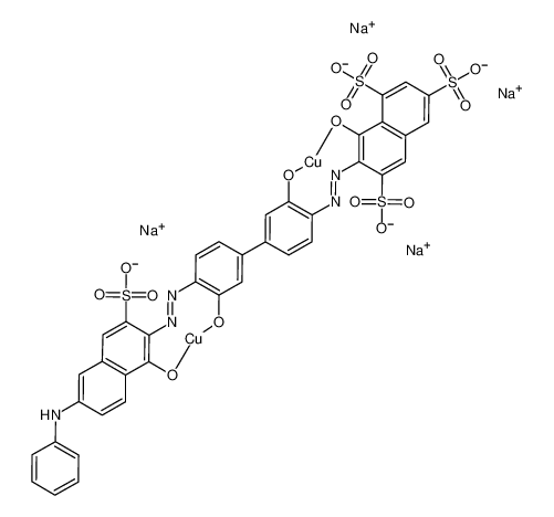 tetrasodium [μ-[7-[[4'-[[6-anilino-1-hydroxy-3-sulpho-2-naphthyl]azo]-3,3'-dihydroxy[1,1'-biphenyl]-4-yl]azo]-8-hydroxynaphthalene-1,3,6-trisulphonato(8-)]]dicuprate(4-) 72927-72-1