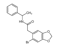 496817-68-6 N-(1-phenylethyl)-2-(2-bromo-4,5-methylenedioxyphenyl)acetamide