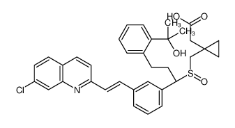 2-[1-[[(1R)-1-[3-[(E)-2-(7-chloroquinolin-2-yl)ethenyl]phenyl]-3-[2-(2-hydroxypropan-2-yl)phenyl]propyl]sulfinylmethyl]cyclopropyl]acetic acid 1152185-58-4