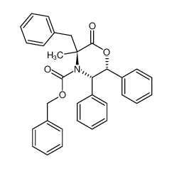 136707-32-9 spectrum, (3S,5S,6R)-4-(benzyloxycarbonyl)-5,6-diphenyl-3-methyl-3-(phenylmethyl)-2,3,5,6-tetrahydro-4H-1,4-oxazin-2-one