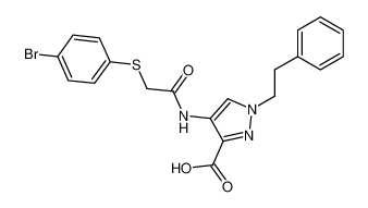 4-[2-(4-bromo-phenylsulfanyl)-acetylamino]-1-phenethyl-1H-pyrazole-3-carboxylic acid 1021497-97-1