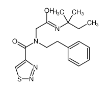 N-{2-[(2-Methyl-2-butanyl)amino]-2-oxoethyl}-N-(2-phenylethyl)-1, 2,3-thiadiazole-4-carboxamide