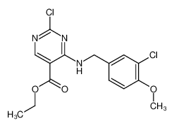 2-chloro-4-(3-chloro-4-methoxybenzylamino)-5-ethoxycarbonylpyrimidine