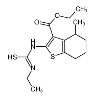 ethyl 2-(ethylcarbamothioylamino)-4-methyl-4,5,6,7-tetrahydro-1-benzothiophene-3-carboxylate 132605-09-5