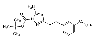 tert-butyl 5-amino-3-[2-(3-methoxyphenyl)ethyl]pyrazole-1-carboxylate 1035270-75-7