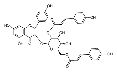 kaempferol 3-O-[2'',6''-di-O-(trans-p-coumaroyl)]-β-D-glucopyranoside 121651-61-4